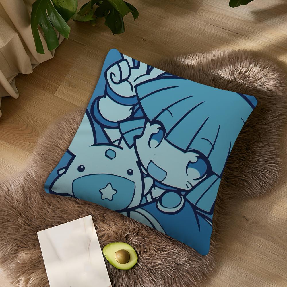 Game P-Puyo P-Pop F-Fever Anime Sig For Bedroom Car Coffee Shop Room Soft and Living Room Sofa Decorative Pillow Cover Case