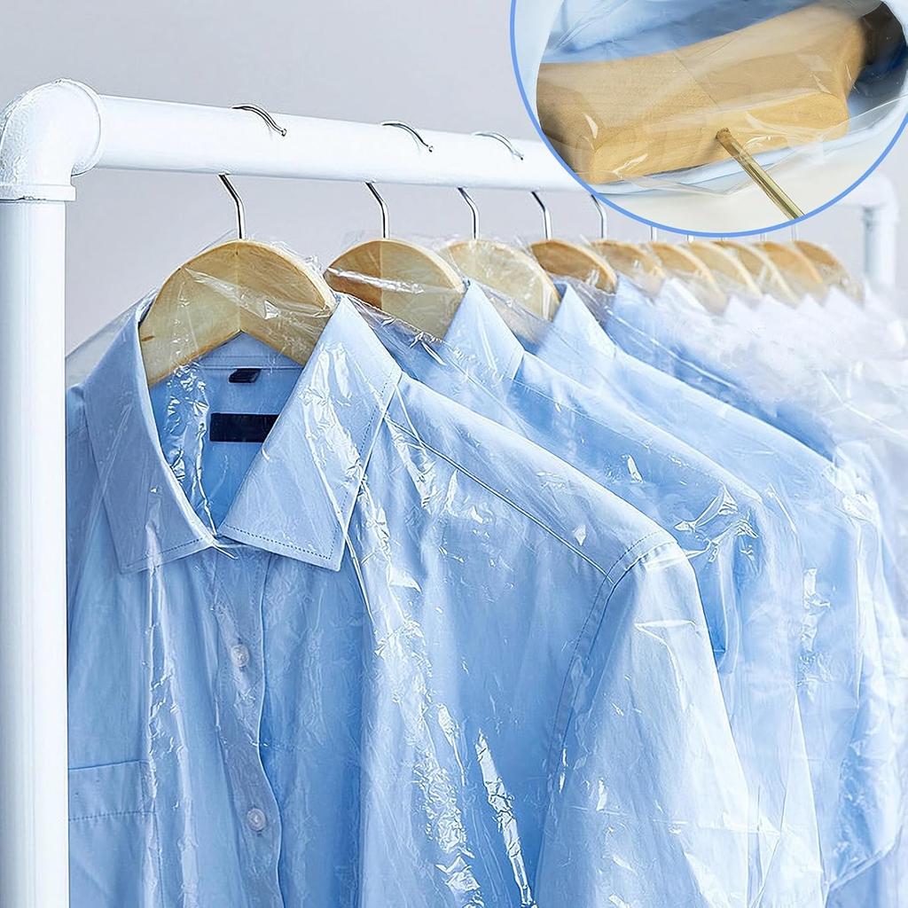 25 Pack Dry Cleaning Bags, 60x90 cm Dry Cleaner Bags Plastic Clear, Dust-proof Plastic Garment Bags, Home Storage, Travel, Moving