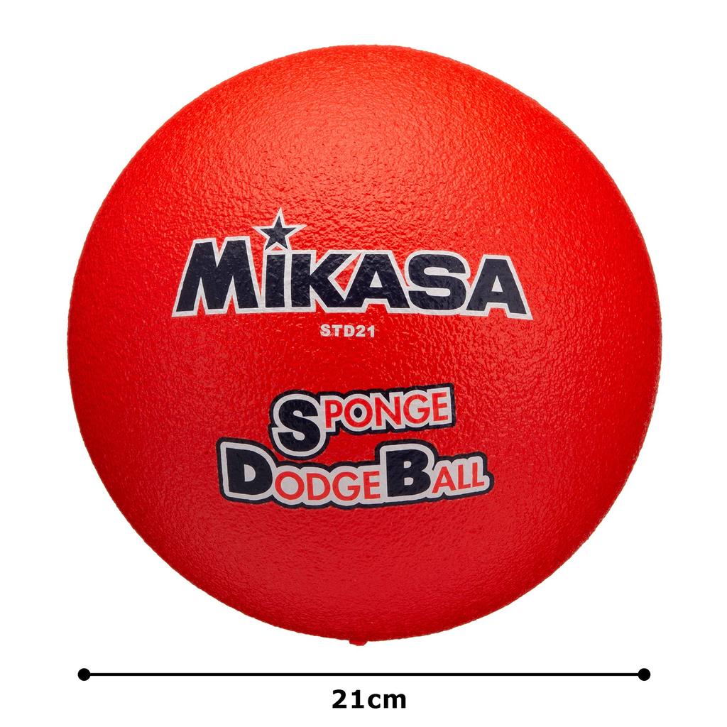 MIKASA Sponge 66cm Toddlers to Elementary R Dodgeball, (For Schoolers), 210g, Red, STD-21