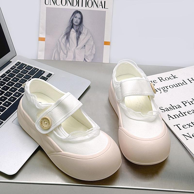 Velcro new shallow mouth Mary Jane shoes platform big head fashion shoes fashion board shoes casual
