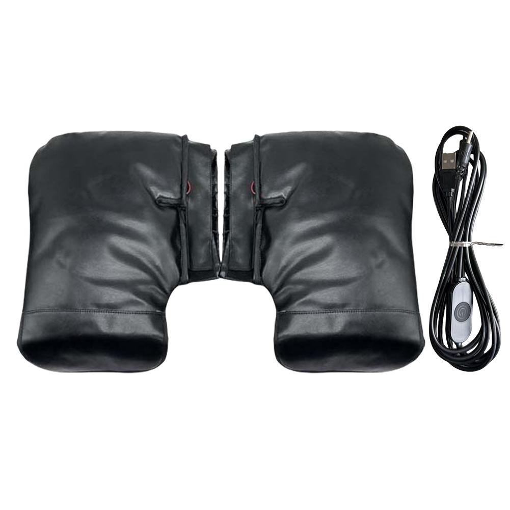 

Motorcycle Heated Handlebar Muffs Windproof Heating Warm Muffs 3 Levels Setting for Bicycle MTB Motorcycle Scooter