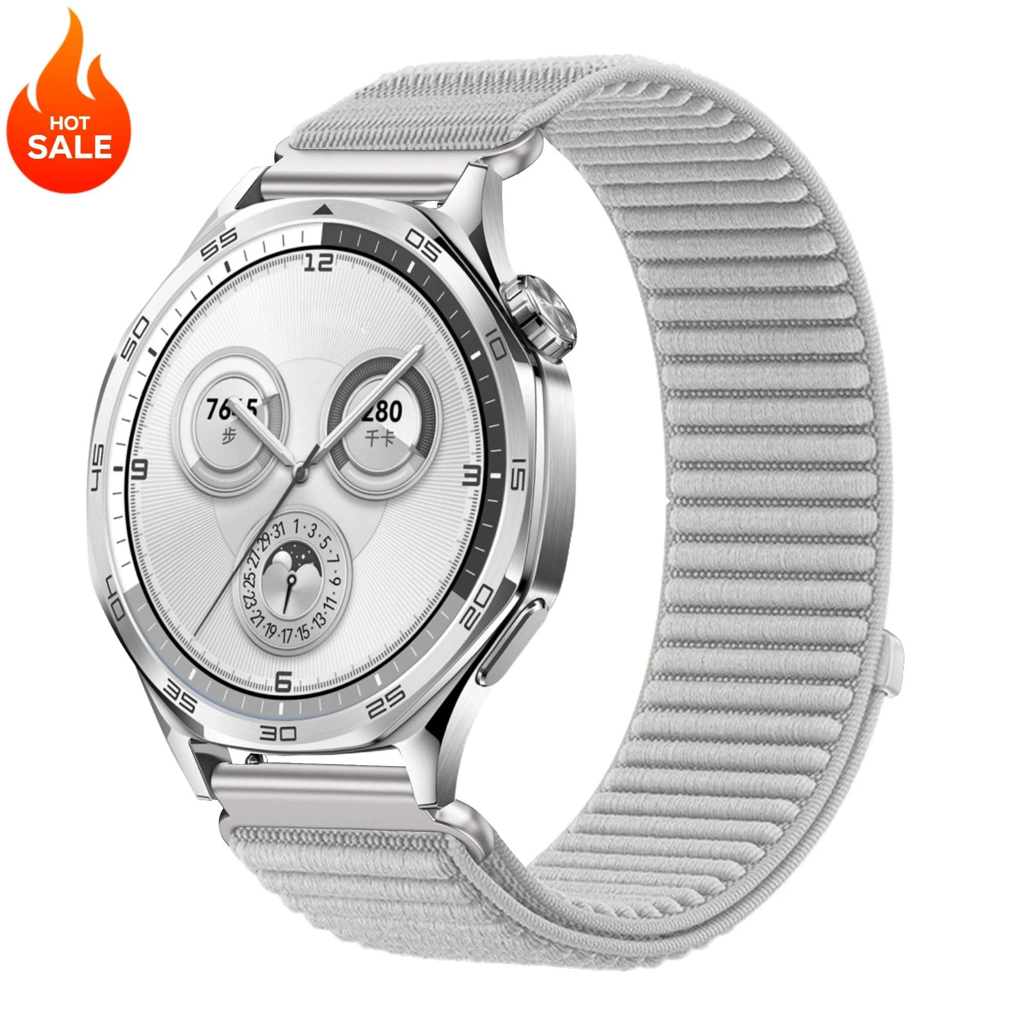 

18мм 20мм 22мм Спортивный нейлоновый ремешок для Samsung Galaxy Watch 7 6 5 4 для Huawei Watch5 GT5 Pro GT 4 3 46мм 41мм Плетеный браслет 18mm серый