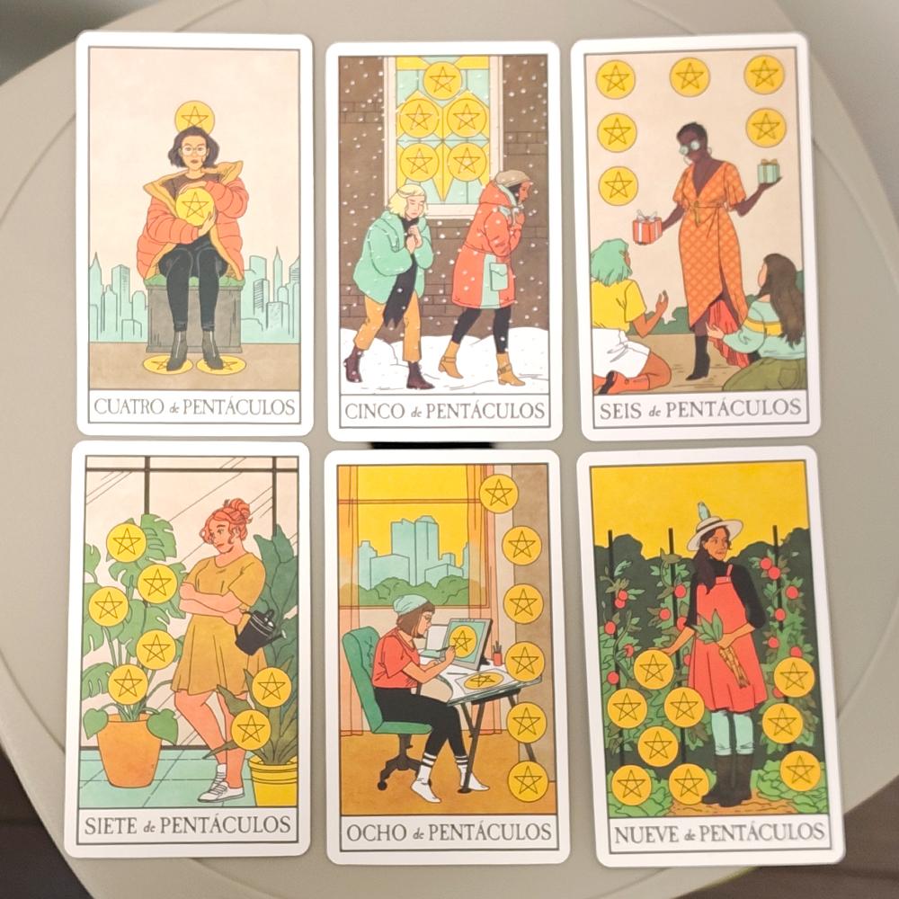 Modern Witch Tarot Deck In Spanish Language 10.3*6cm 78 Pcs Tarot Cards Combine with Diverse Bodies, Up-to-the-minute Fashion