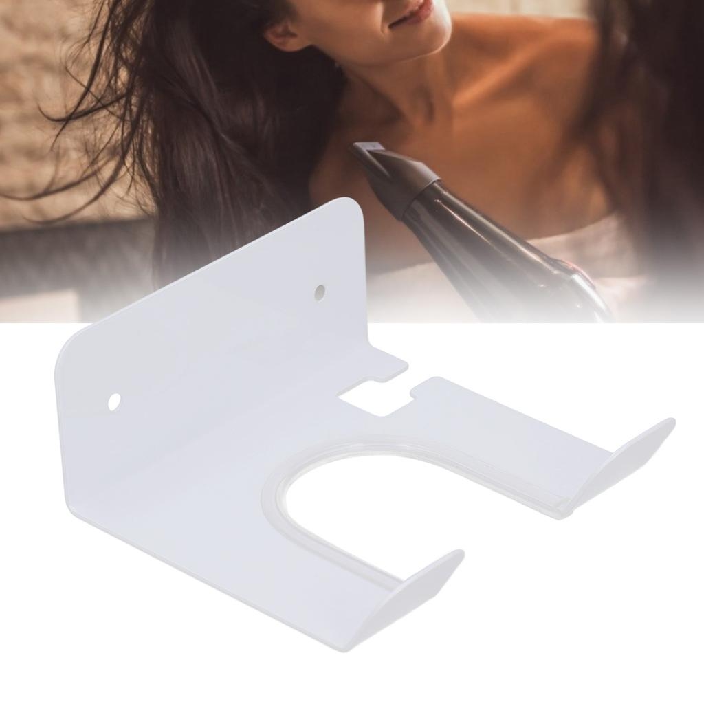 Wall Mounted Hair Dryer Holder Stainless Steel Hair Blow Dryer Rack for Home Washroom Bathroom