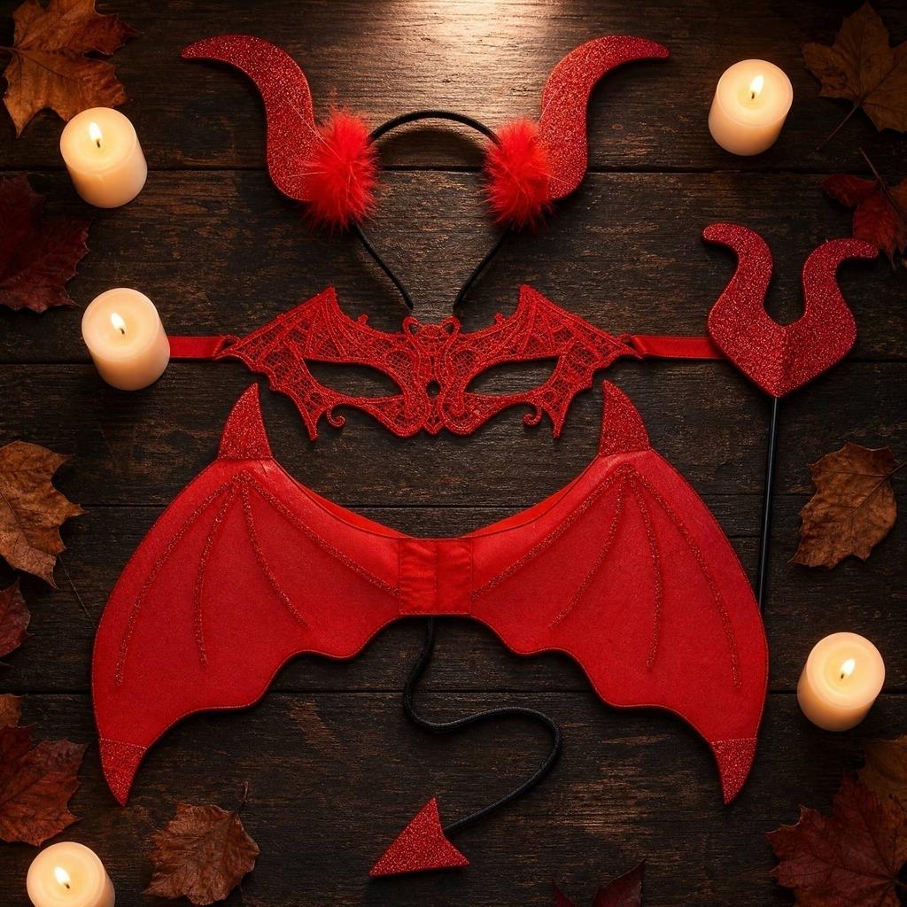 Halloween Devil Headband with for Kids and Adults - Single Color - Party Costume Headpiece