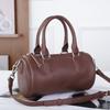 Cowhide Shoulder Women's Bag Crossbody Fashionable Simple Practical Soft Leather Drum Pillow Bag