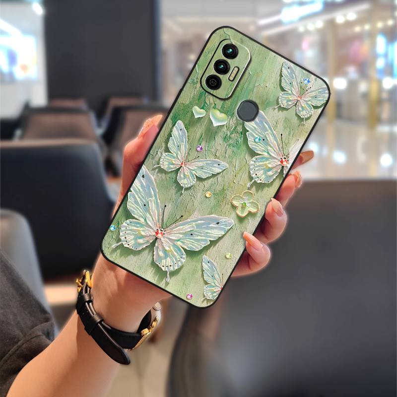 Anti-dust Shockproof Phone Case For Tecno Spark 7/Spark7T Silicone Protective Durable Cartoon Soft case Phone Pouch TPU