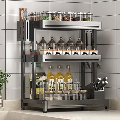 Multifunctional Kitchen Countertop Spice and Condiment Storage Rack