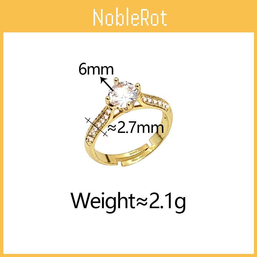 Fashionable Ring Copper With High Carbon Zircon Stones Perfect For Weddings Proposals And