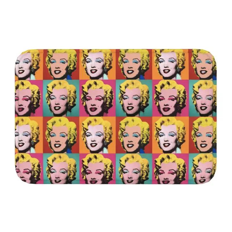 Custom Pop Art Golden Warhol Doormat Non-Slip Entrance Bath Kitchen Door Floor Mat Bedroom Balcony Rug Carpet Footpad 40x60cm