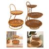 Rattan Style Fruit Basket Multi Tiered Storage Organizer for Kitchen Countertop Snacks and Home Decoration