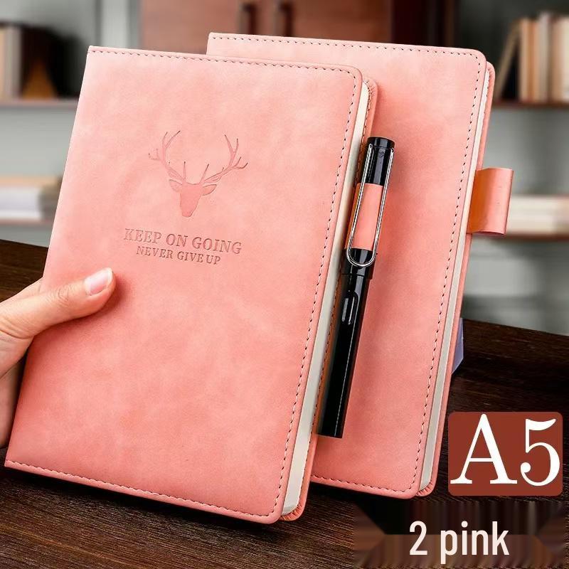 Extra Thick Magnetic Leather Business Notebook with Buckle