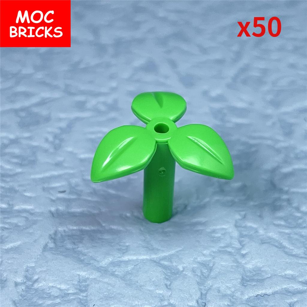 MOC Bricks Plant Stem Leaves Arm Mechanical 37695 30377 Wall Flower Building Blocks Action Educational Assembled Toys Kids Gifts