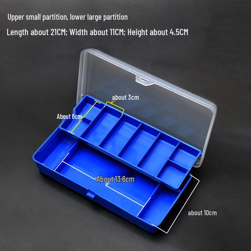 Double-Sided Transparent Multifunctional Fishing Tackle and Lure Storage Box