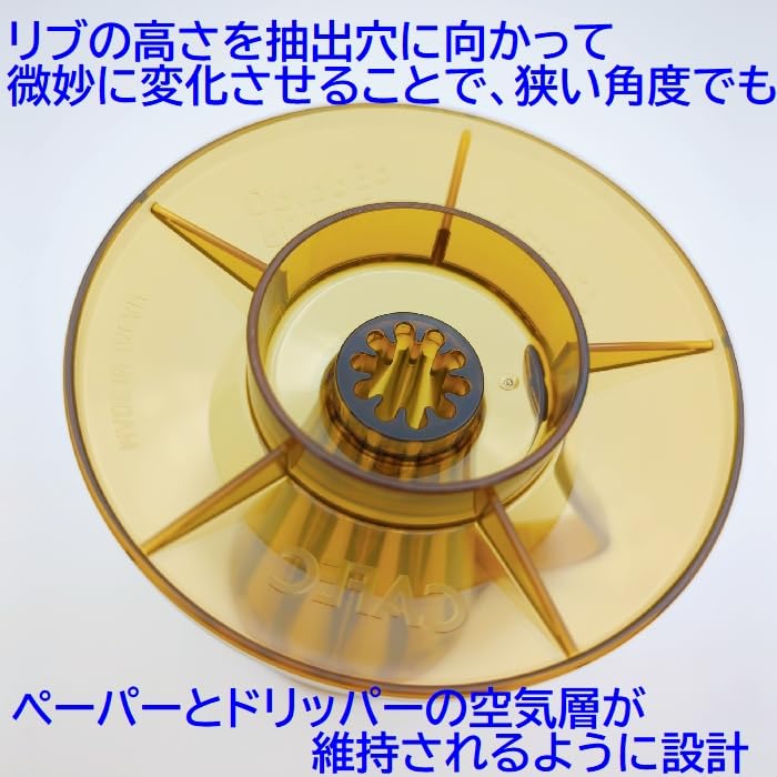 Flower Dripper DEEP27 1 Clear Brown Deep Dripper Deep 27 CAFEC MADE IN JAPAN (for cup) FDD-27CBR