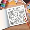 LITTLE COZY Adult Coloring Book Stress Relief 1pc with 22 Thick Paper Pages And Bold Designs No Batteries Required Ideal Gift