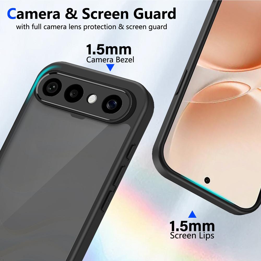 KEYSION Matte Translucent Black Phone Case for VIVO X300 FE Soft Silicone+PC Anti-slip Shockproof Back Cover for VIVO X300 FE 5G