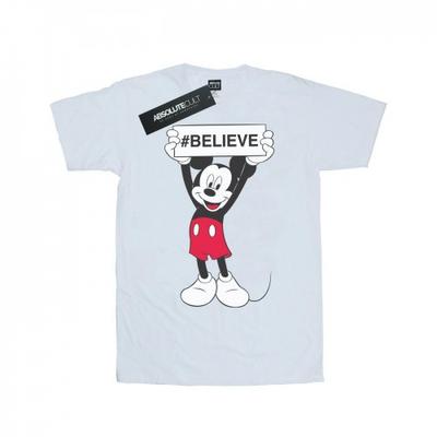 Damen Mickey MouseBelieve Baumwoll-Boyfriend-T-Shirt