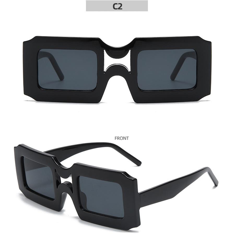 Fashione Sunglasese квадратные солнцезащитные очки желейного цвета — фото 17