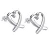 NEW 925 Sterling Silver Earrings Hot Hearts for Women Exquisite Student Girlfriend Jewelry Accessories Wedding Fashion Gift