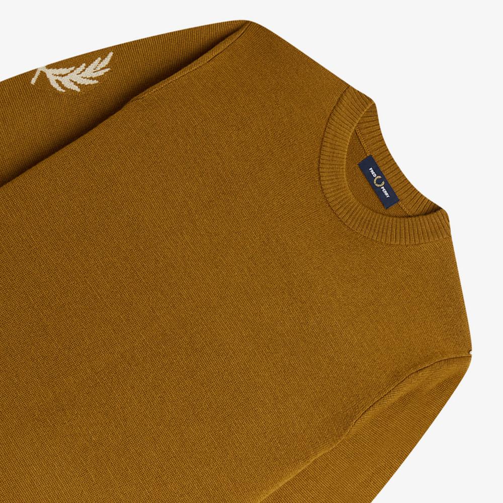 Fred Perry [Sharp] Laurel Wreath Crewneck Knit (644) Afpm2336516-644