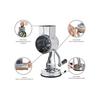 Râpe à fromage en acier inoxydable avec hachoir rotatif - 5 lames interchangeables, râpe multifonction pour fromage, légumes, noix et fruits