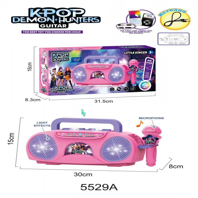 Microfonul wireless pentru copii suportă redarea muzicii și a cântecelor, o jucărie de cântat potrivită atât pentru băieți, cât și pentru fete.