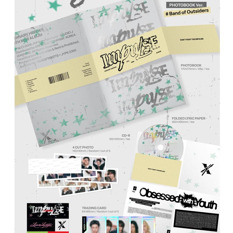 Xdinary Heroes IMPULSE 9th Mini Album (BACKSTAGE Ver. / Band of Outsiders Ver.)