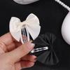 Satin Cloth Hair Clip Y2K Oval Hairpin Side Clip Bow BB Clip  School
