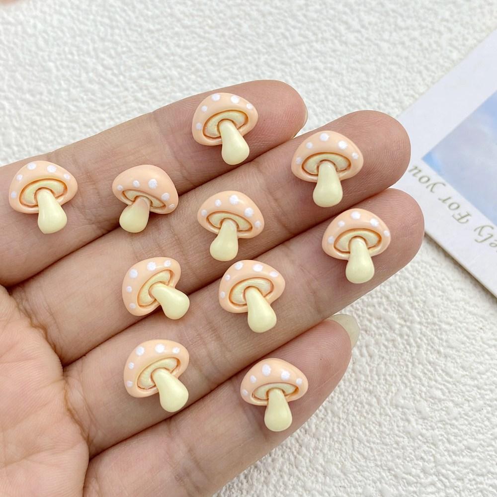 30 szt. Nowe Śliczne Małe Grzybki z Żywicy Płaski Spód Ozdoba Tworzenie Biżuterii Manikiur Akcesoria do Włosów