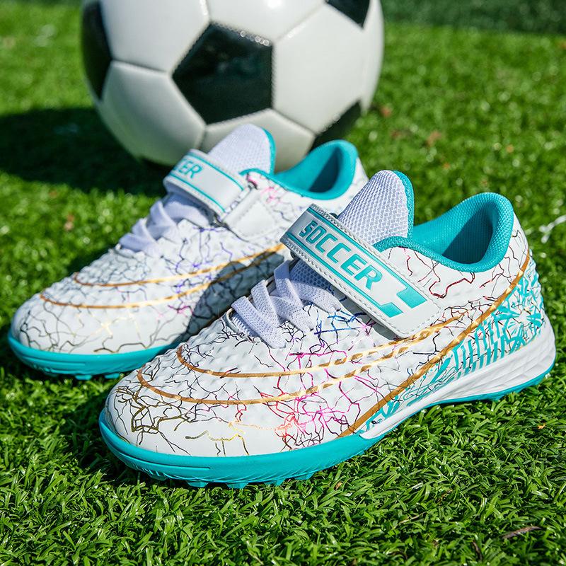 Children's convenient Velcro broken nails football shoes boys and girls game training shoes outdoor sports shoes