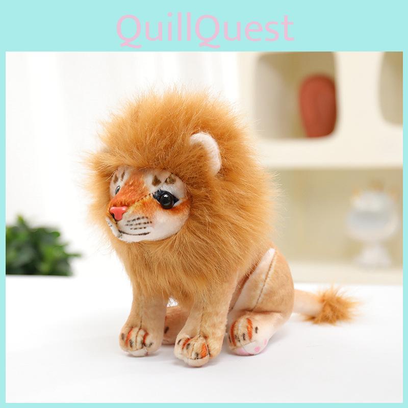 Sitting Plush Lion Toy Animal Stuffed Doll Home Bedroom Decoration Prop Gift