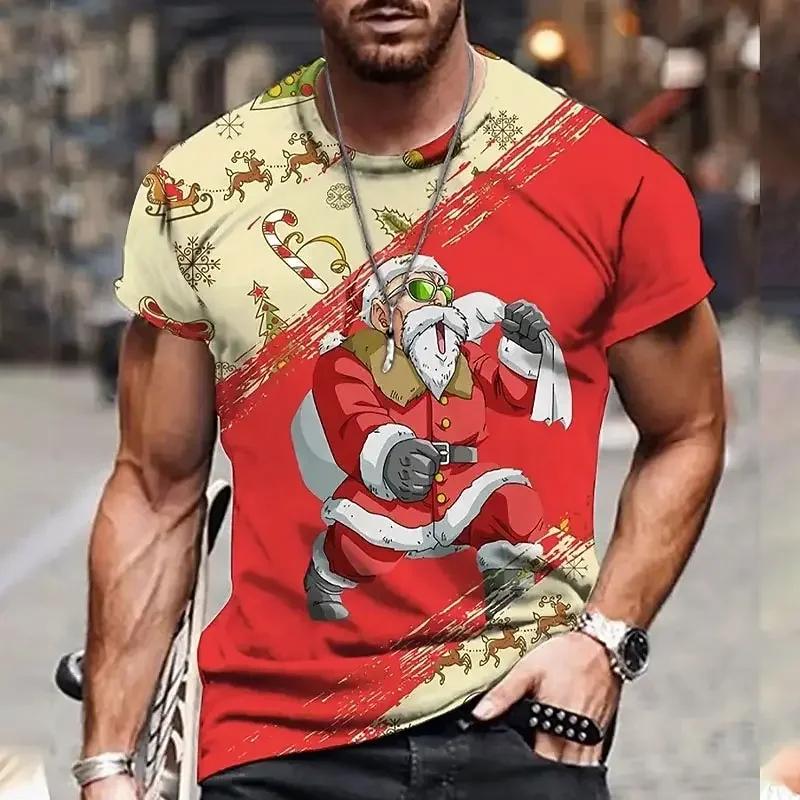 Fashion Men's Crew Neck Short Sleeve 3D Casual Color Printing Casual Short Sleeve Crew Neck T-Shirt