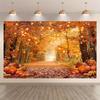 2D Thanksgiving Forest Backdrop Autumn Leaves Photography Background