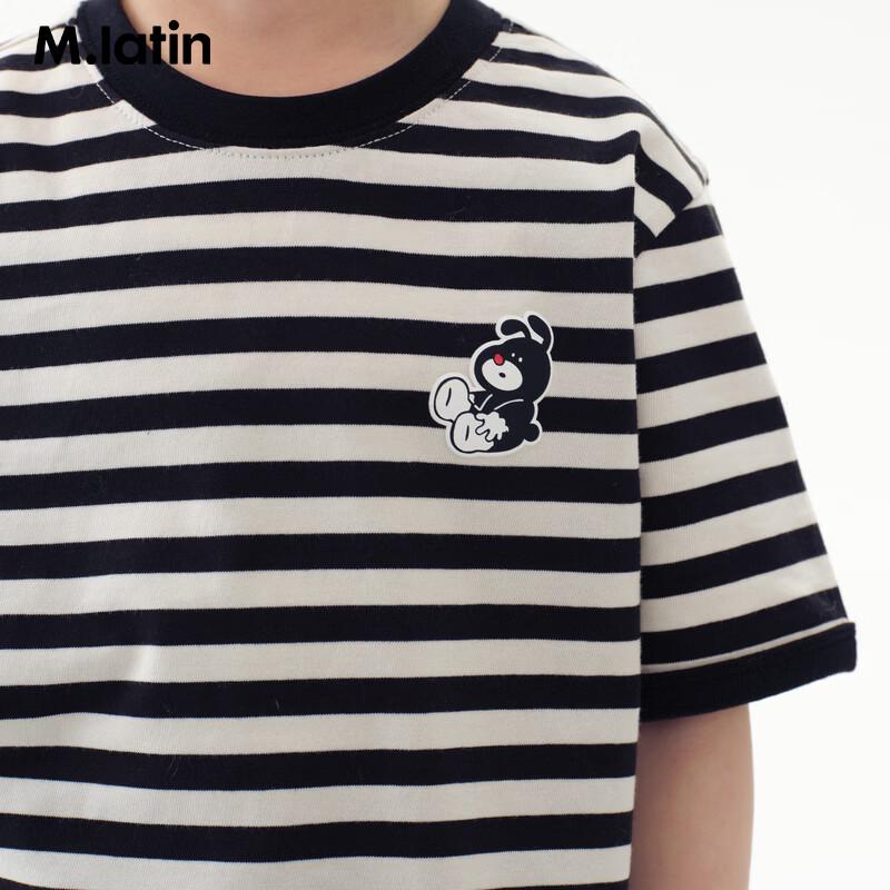 M.Latin Boys' Cartoon Print Color-block Short Sleeve T-Shirt