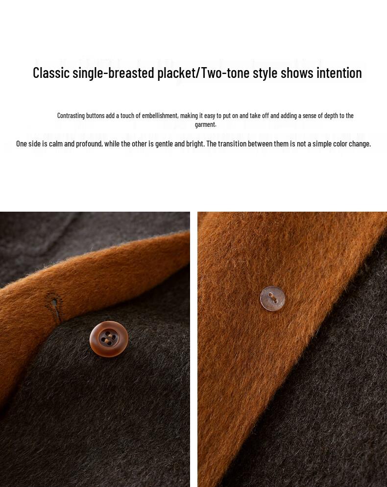 Luxury Reversible Double-Faced Wool Coat