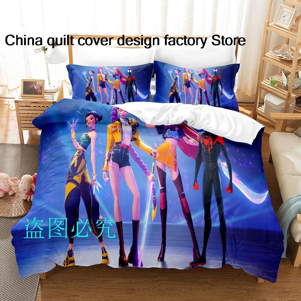 New Anime Bedding Set Single Twin Full Queen King Size Kids Duvet Cover Bed Sheet Set Soft Comfortable