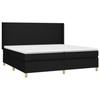 VidaXL Slat Bed Base with Mattress, Upholstered Bed with Headboard, Double Bed, Adult Bedroom Bed, Modern, 3131859