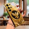 Eagle Pattern Art Golden Phone Case For Samsung A50 A51 A52 A53 A54 A55 A56 A57 A71 A72 A73 A31 A32 A34 A36 A37 A30s Glass Cover