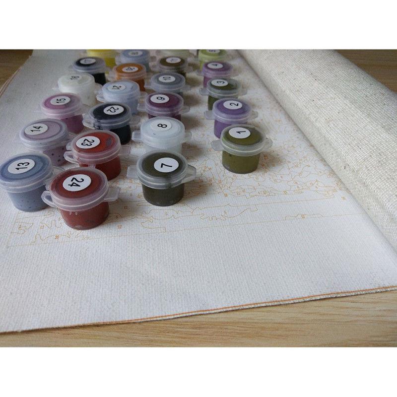 DIY Oil Painting By Numbers Kit Acrylic Paint Handpainted Home Art Decor Creative Gift