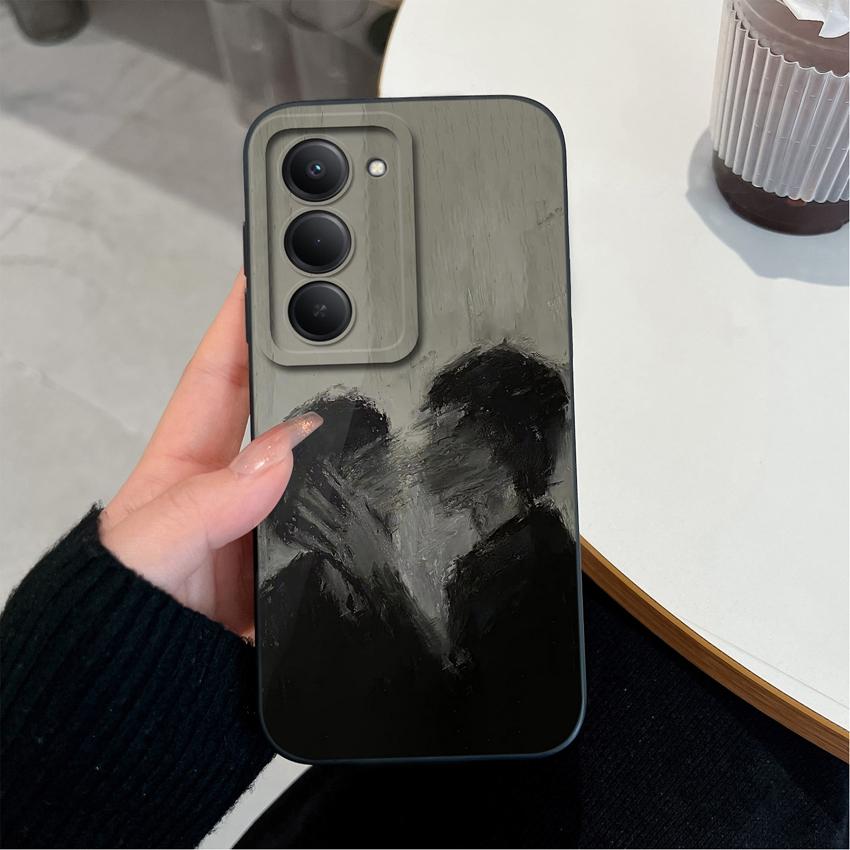 Premium Protective Case For Redmi 15 10 11 15C 12C 10C Note 14 Pro Plus 14S Beautiful Brown Leaf Patterns Liquid Silicone Phone Cover For Redmi Casing