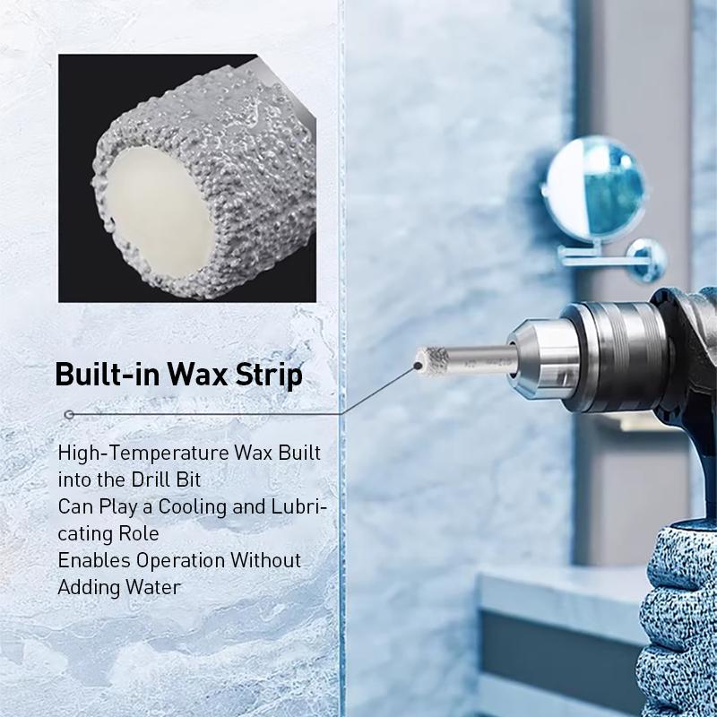 Bosch Professional Series Brazed Diamond Tile Dry Drill Bit with Cooling Wax Ceramic drill bits