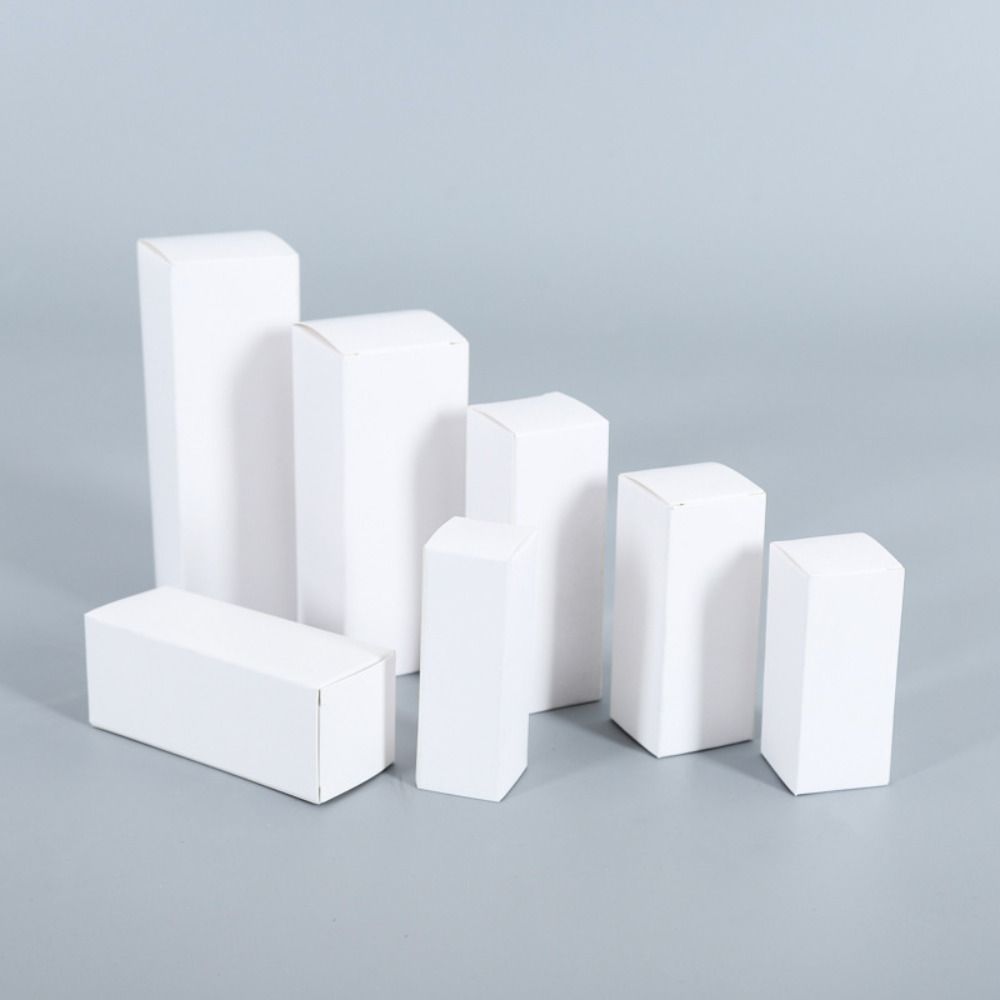 10KS Kraftový papír Papírová dárková krabička Černá/Bílá Krabička na balení rtěnky a kosmetiky Baby Shower