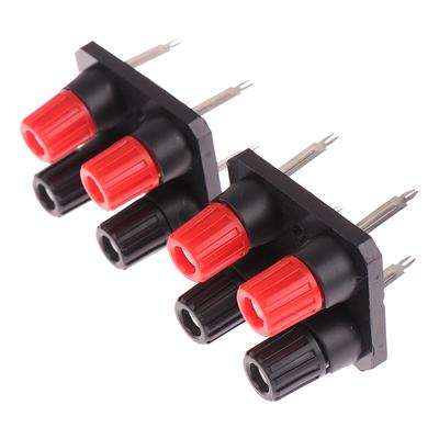 2Pc External Banana Jack 4Pin Speaker Amplifier Wire Clip Socket Wp4-10 Terminal