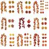 Artificial Autumn Fall Maple Leaves Garland For Home Party Decoration Vibrant Colors 175cm Long