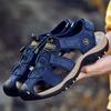 Korean Style Men's Breathable Outdoor Sports Sandals - Trendy Summer Closed-Toe Beach Shoes for Teenagers