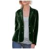 Damemote Langermet gullfløyel Solid Casual Løs Cardigan Coat