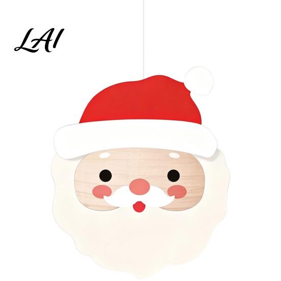 Sturdy Metal Frame Paper Lanterns Christmas Lantern Cute Gingerbread Man Snowman Elk Pattern Ceiling Hanging Collapsible Decorative 12 Inch