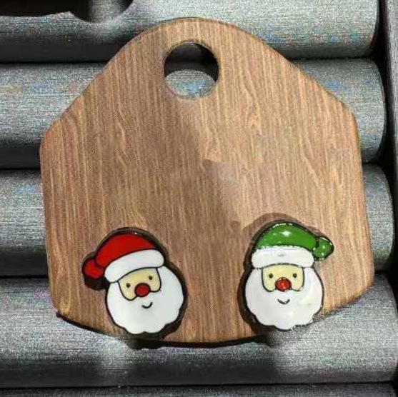 

Серьги-звездочки на рождественскую елку класса люкс - игла из серебра 925 пробы