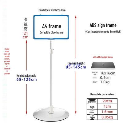Outdoor A4 Sign Stand with Weighted Base